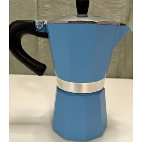 NWOT Blue Pezzetti Italexpress Moka Pot/Espresso Maker - Picture 2 of 6